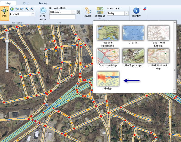 A custom basemap in A custom basemap in